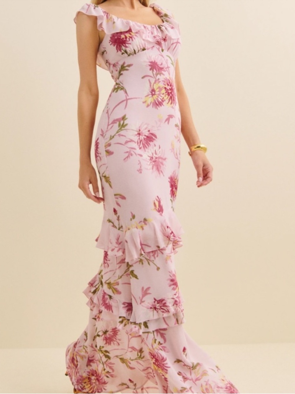 NWT • Reformation Tripoli Dress in Chrysanthemum- size 10